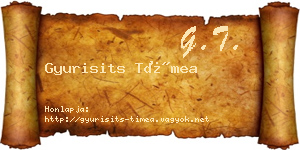 Gyurisits Tímea névjegykártya